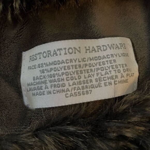 RH Luxe Faux Fur Infinity Scarf in Sable - Picture 4 of 5